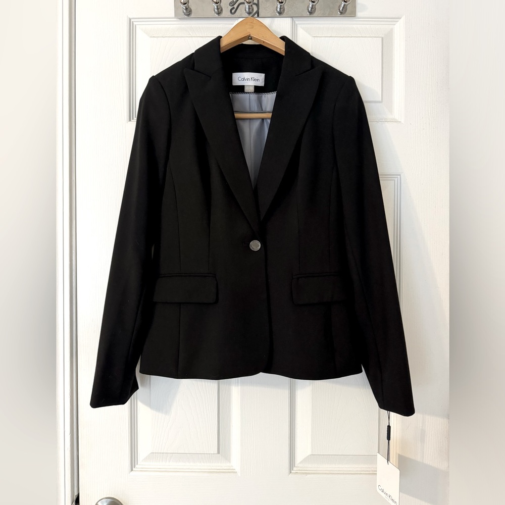 CALVIN KLEIN: Women's One Button Blazer (Size 0)
